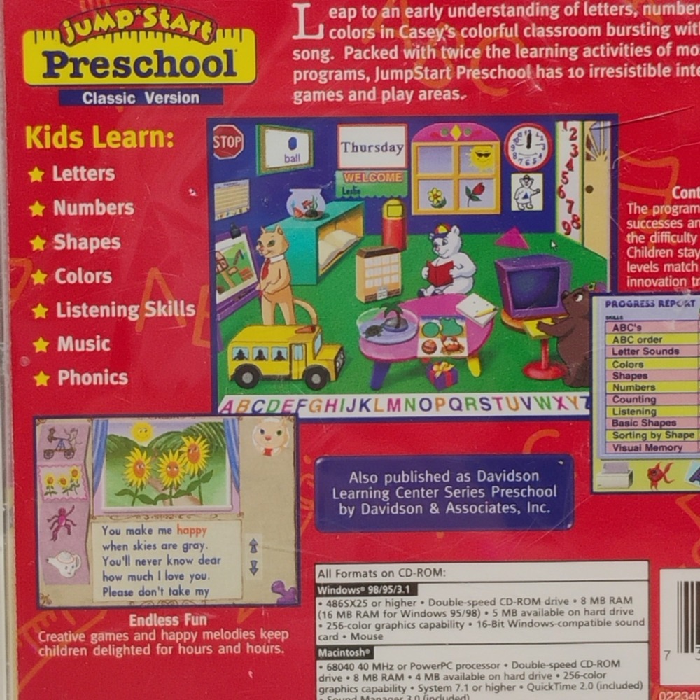 JUMP START PRESCHOOL CD-ROM AGES 2-4 WINDOWS 98/95/ 3.1 MACINTOSH - Picture 4 of 6